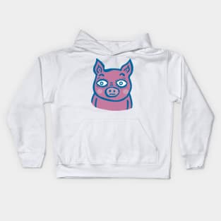 Laugh Out Loud with This Funny Pig Design! Kids Hoodie